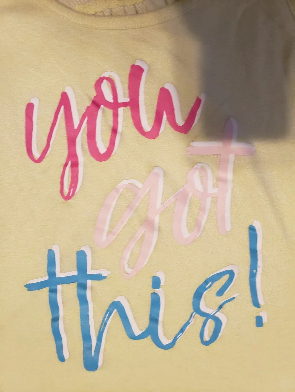 Secret Treasures You Got This! Yellow Girls' Tank Top W Lettuce Hem 8/10